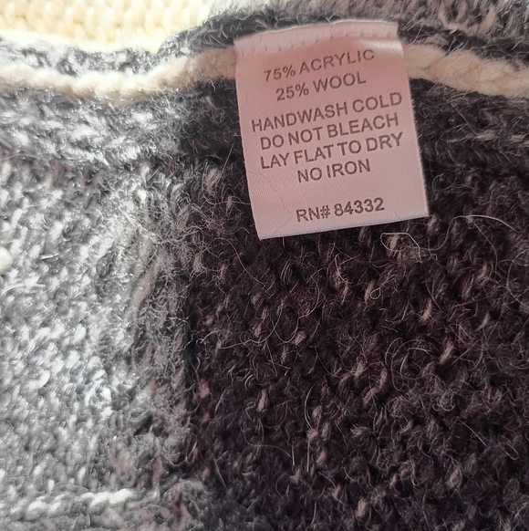 Sisters Gray Black Ombre Knit Sleeveless Vest L/XL Cutout Boho Drape Layer - Picture 6 of 6